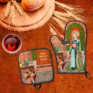 Set De Manoplas San Marta de Bethany en su cocina