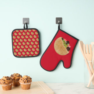 Set De Manoplas Sándwiches de Falafel KiniArt