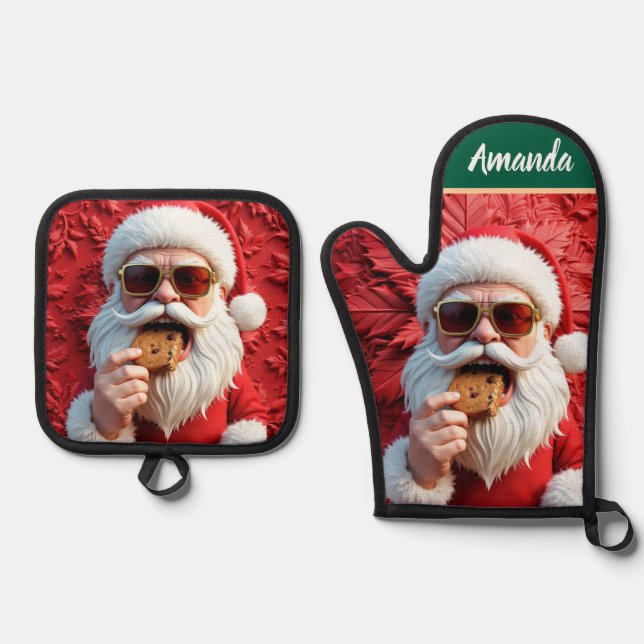 Set De Manoplas Santa Claus genial (Anverso)