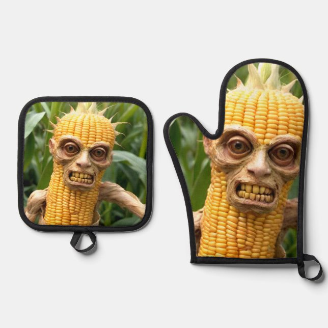 Set De Manoplas Scary Funny Corn Guy (Anverso)