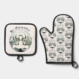 Set De Manoplas Sé como agua todos los días zen