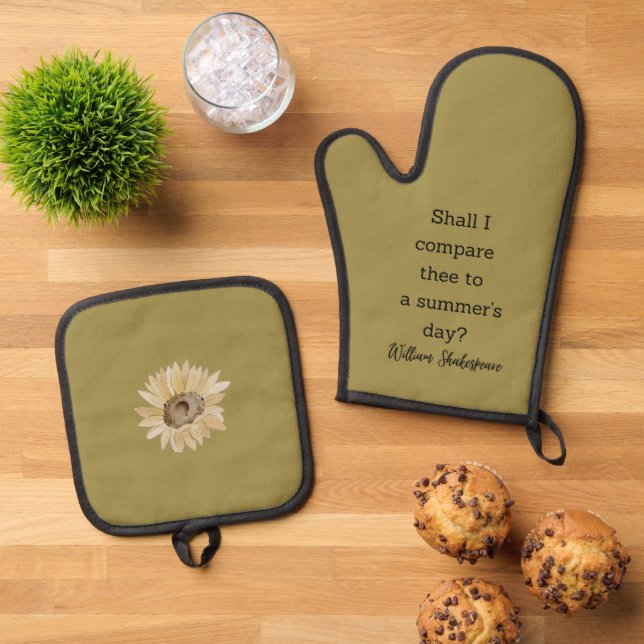 Set De Manoplas Shakespeare Summer Quote Decor For Home (De arriba hacia abajo)
