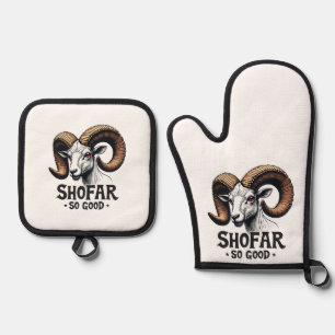 Set De Manoplas Shofar tan buena cabra judía Hanukkah Amantes