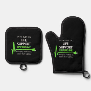 Set De Manoplas Si alguna vez estoy en soporte vital Camiseta Dive