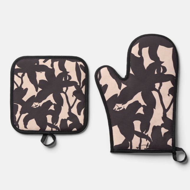 Set De Manoplas Silhouette Black Lily (Anverso)