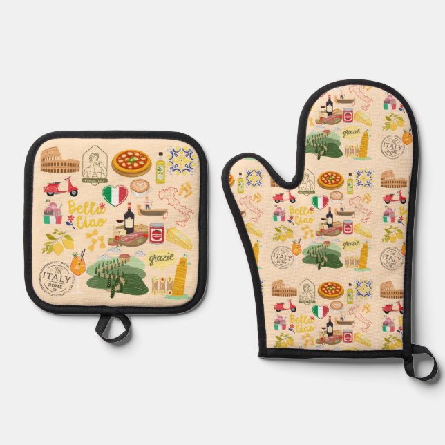 Set De Manoplas Símbolos de Italia (Anverso)