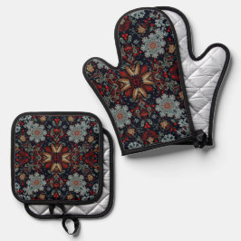 Set De Manoplas Sinfonía de copos de nieve en Navidades