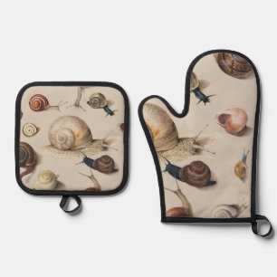 Set De Manoplas Snail Garden Mascota Gastropod Slug Caracoles botá
