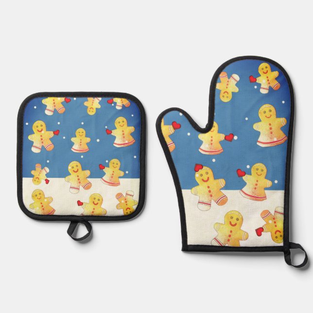 Set De Manoplas Snowing Gingerbread  (Anverso)
