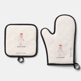 Set De Manoplas Snowman Apron