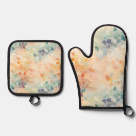 Set De Manoplas Soft Pastel Watercolor Abstract