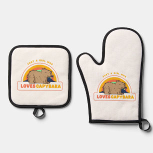 Set De Manoplas Sólo un Chica que ama a Capybaras