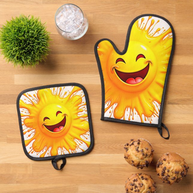 Set De Manoplas Sonrisas de Sol: Explosión de Alegría (De arriba hacia abajo)
