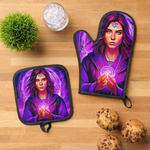 Set De Manoplas Sordera mística con aura brillante
