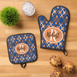 Set De Manoplas Southwestern Oasis Aztec Geometric