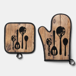 Set De Manoplas Spoons Rustic Kitchen