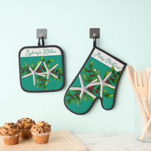 Set De Manoplas Starfish Navidades Kitchen Baking