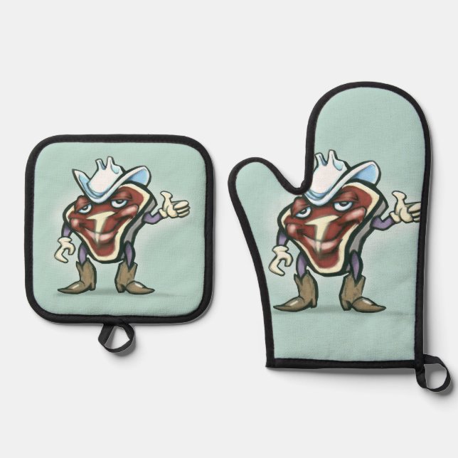 Set De Manoplas Steak (Anverso)