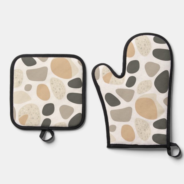 Set De Manoplas Stones escandinavos Terrazzo (Anverso)