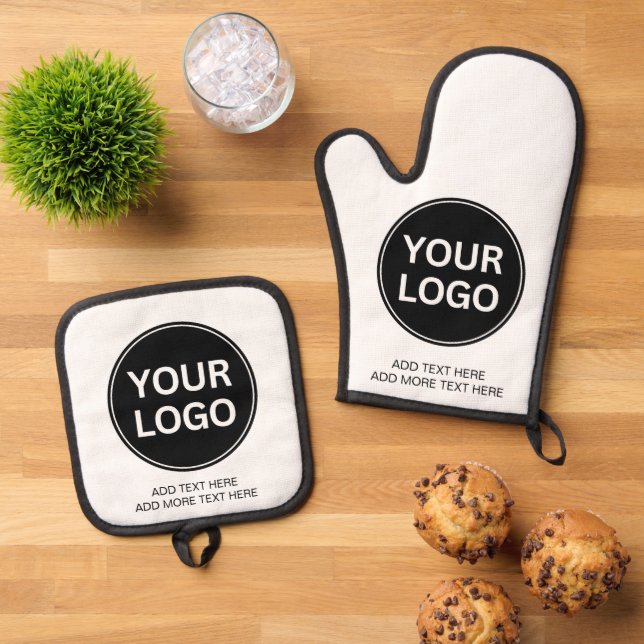 Set De Manoplas Su logotipo comercial Su profesional de eslóganes (De arriba hacia abajo)