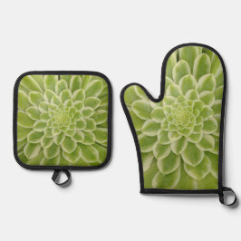Set De Manoplas Suculento Oven Mitt y Pot Holder