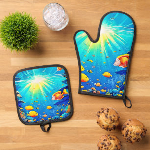 Set De Manoplas Sunlit Reef Life Glow Art