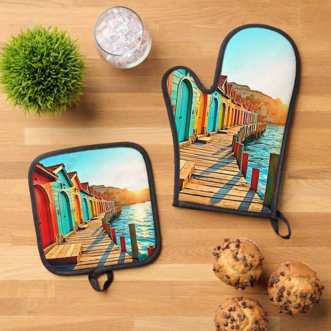 Set De Manoplas Sunset Bliss: Hues costeros (De arriba hacia abajo)
