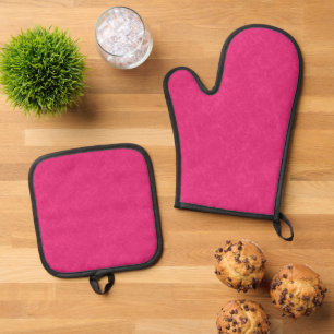Set De Manoplas Superficie texturizada rosa con patrón sutil de re