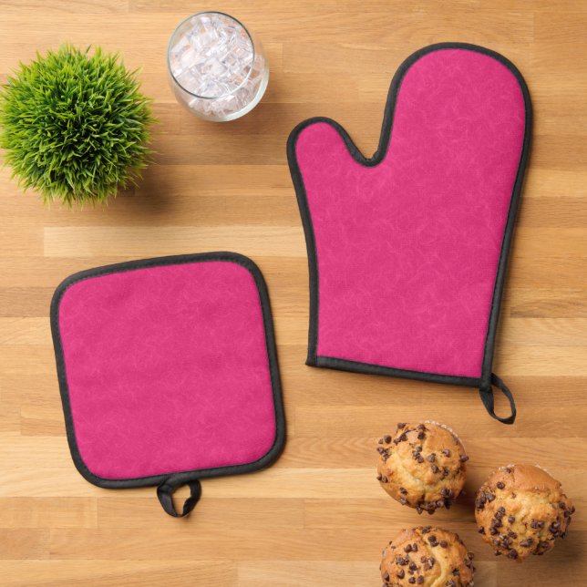 Set De Manoplas Superficie texturizada rosa con patrón sutil de re (De arriba hacia abajo)