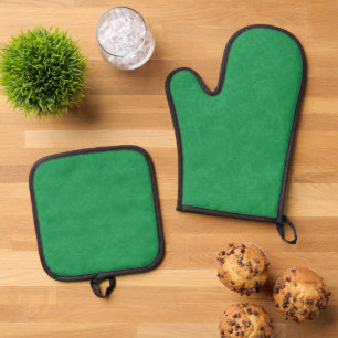 Set De Manoplas Superficie verde texturizada con patrón de remolin