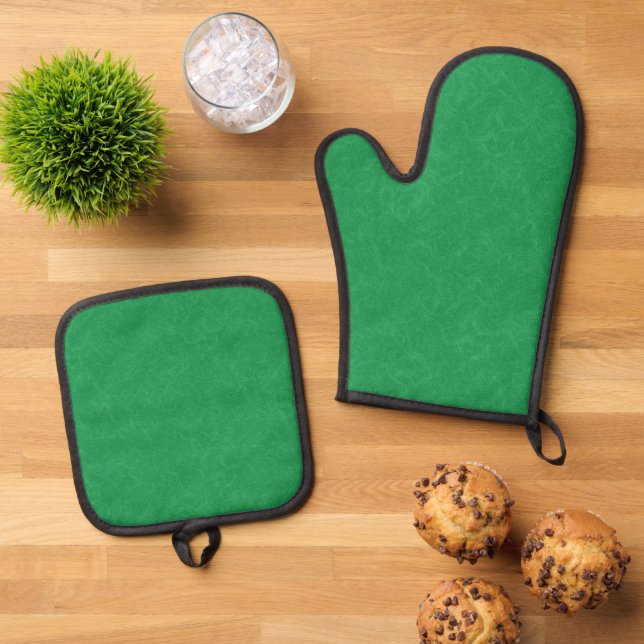 Set De Manoplas Superficie verde texturizada con patrón de remolin (De arriba hacia abajo)