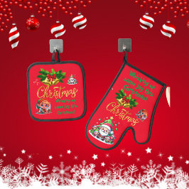 Set De Manoplas Susurrando algo de alegría de estos Navidades |