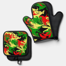 Set De Manoplas Swirls Afrocéntrico