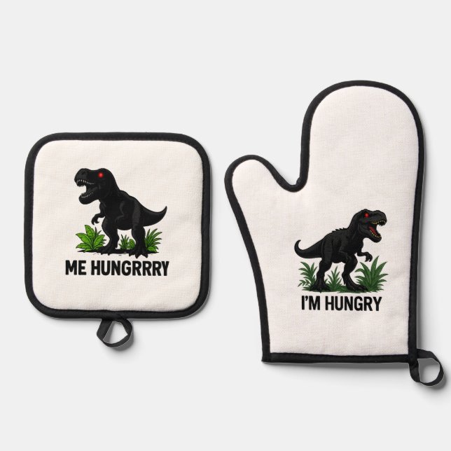 Set De Manoplas T-Rex Hambriento (Anverso)