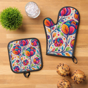 Set De Manoplas Tapiz Bloomwave