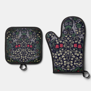 Set De Manoplas Tapiz floral de William Morris Blackthorn