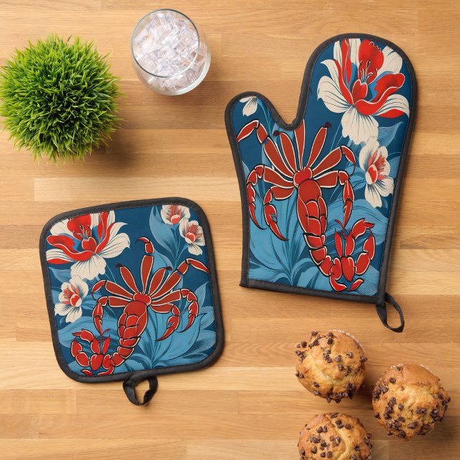 Set De Manoplas Taweret (Taweret Oven Mitt & Pot Holder Set
)