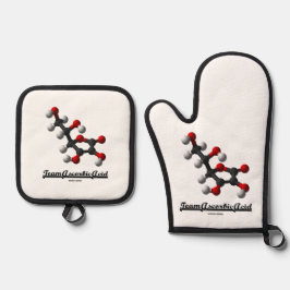 Set De Manoplas Team Ascorbic Acid (Chemical Molecule Vitamin C)