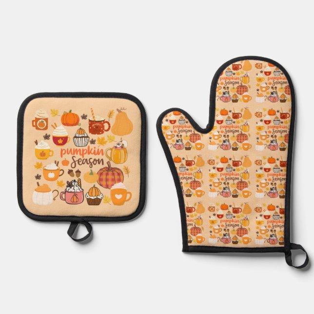 Set De Manoplas Temporada de Calabaza Especiada (Anverso)