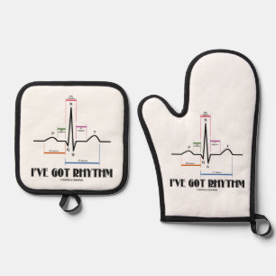Set De Manoplas Tengo electrocardiograma ECG EKG de ritmo
