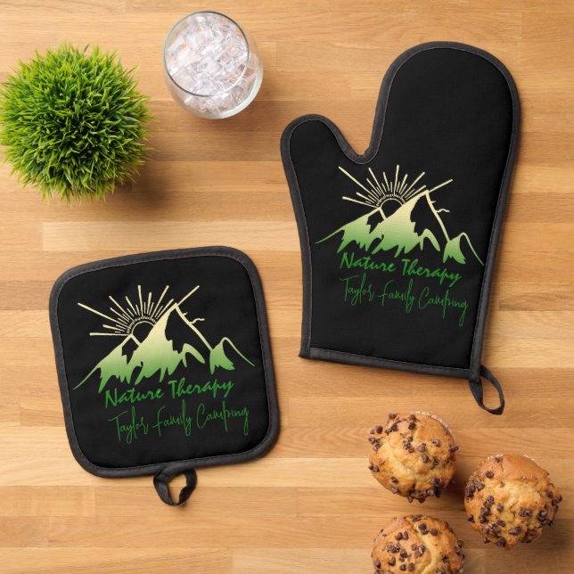 Set De Manoplas Terapia de la naturaleza Camping personalizado (De arriba hacia abajo)