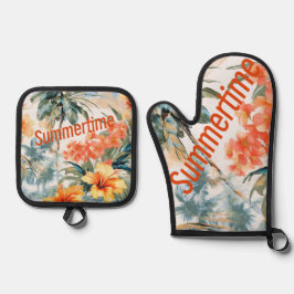 Set De Manoplas Tiempo de verano tropical