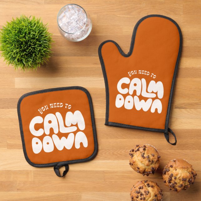 Set De Manoplas Tienes Que Tranquilizar A Un Naranja Quemado Que D (De arriba hacia abajo)