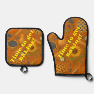 Set De Manoplas Time oven mitts