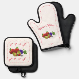 Set De Manoplas Toalla de cocina personalizada con tema de frutas 
