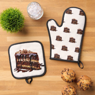 Set De Manoplas Torta de chocolate de varias capas indulgente de S