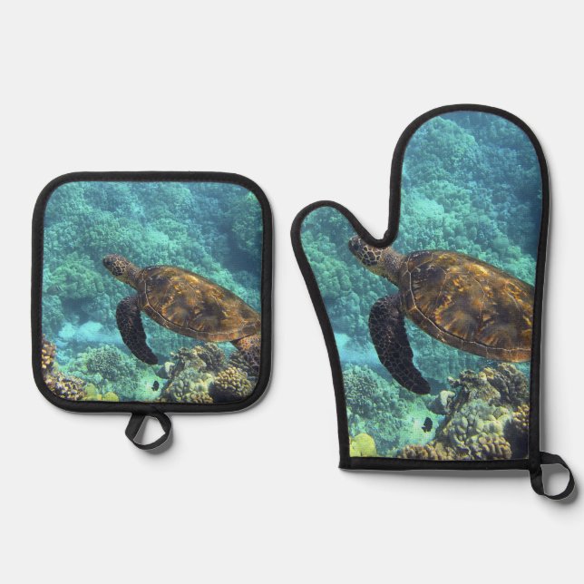 Set De Manoplas tortuga en el mar (Anverso)