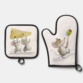Set De Manoplas Traer el queso (con aceitunas)