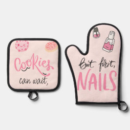 Set De Manoplas Tratamientos de moda y juego de uñas de hormigón