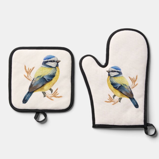 Set De Manoplas Trigo dorado y sabor azul (Anverso)